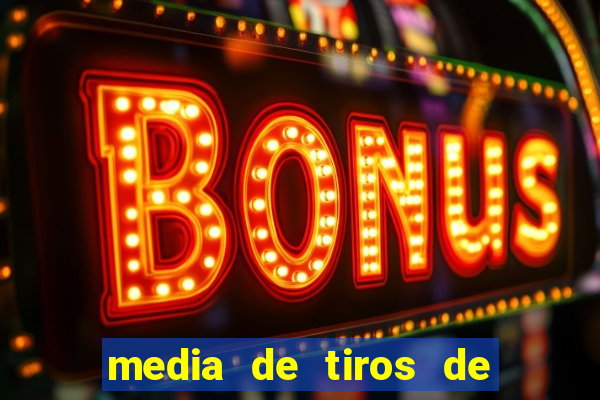 media de tiros de meta por jogo